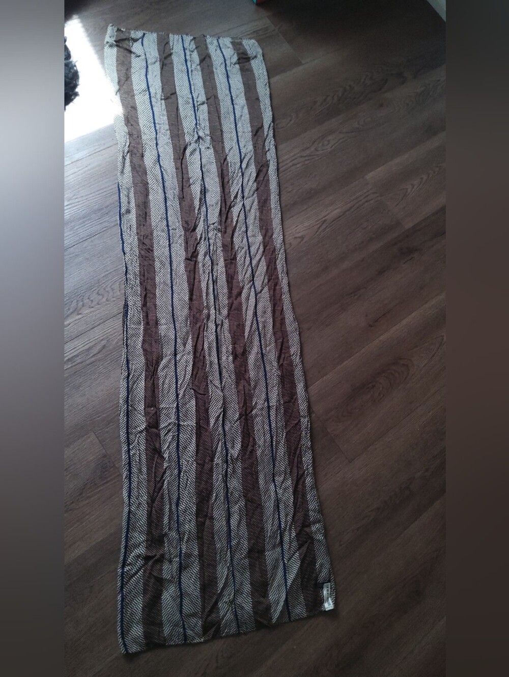 Giorgio Armani Brown Strip Woven Vintage Scraf Wrap